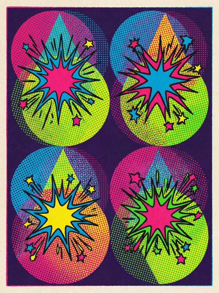 澳门体彩 - 波普艺术抽象几何色彩作品