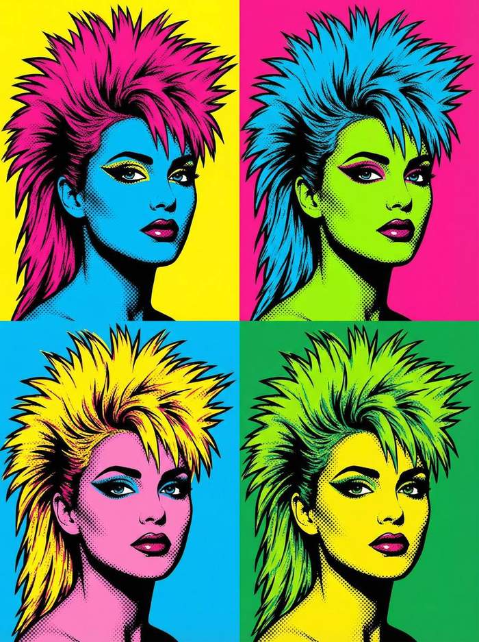 澳门体彩 - 波普艺术人物肖像色彩创作