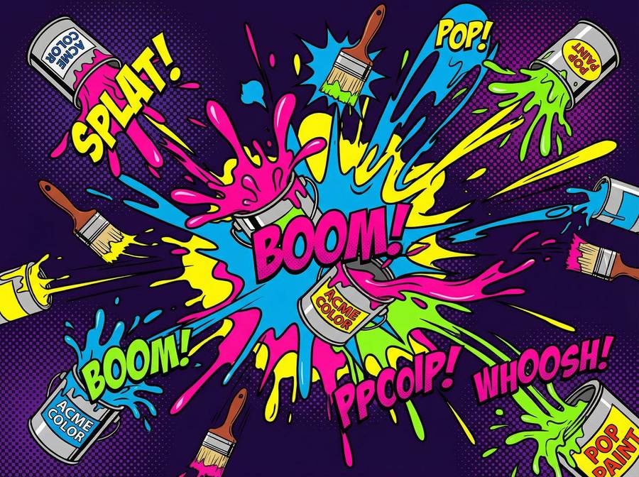 澳门体彩 - 颜料爆炸波普艺术动态作品