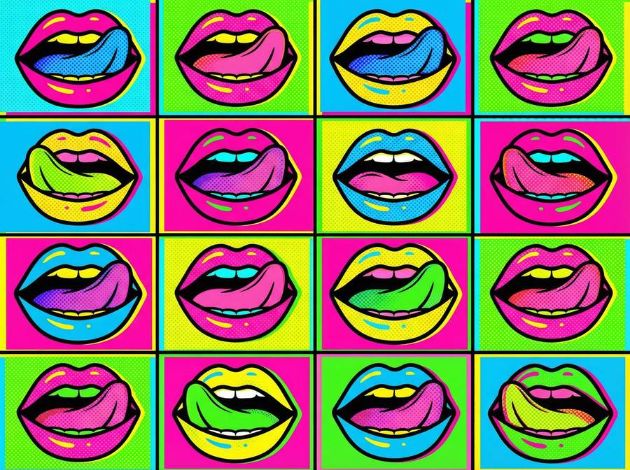 澳门体彩 - 波普艺术唇部色彩创作