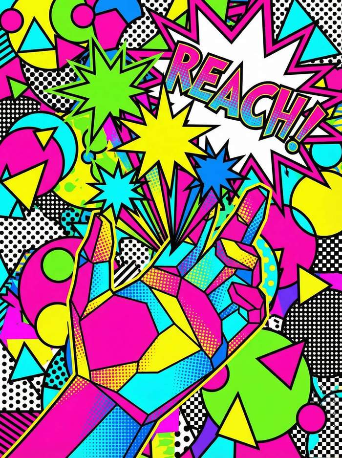 澳门体彩 - 波普艺术抽象手部星空创作